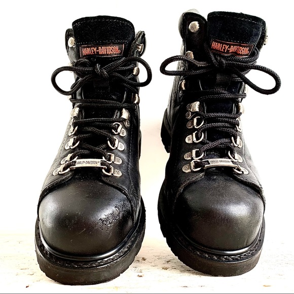 HARLEY DAVIDSON LACES RIDING BOOTS Black-Of Course - Picture 6 of 6